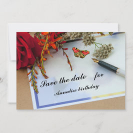 Summer Blume Hinweis Save the Date Karte