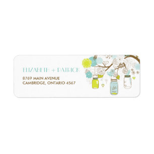 Summer Blume und Mason Jars Spring Address Label