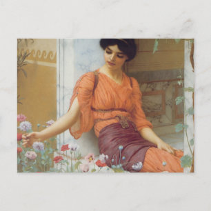 Summer Blume von John William Godward Postkarte