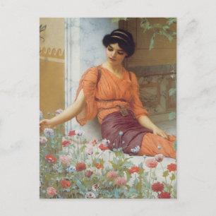 Summer Blume von John William Godward Postkarte