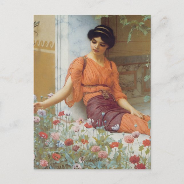 Summer Blume von John William Godward Postkarte (Vorderseite)