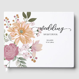 Summer Blume Wedding Guest Book Gästebuch