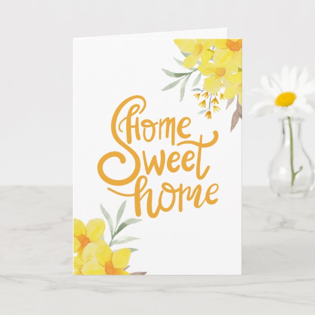 Summer Blume Zuhause Sweet Zuhause Housewarming Karte (Kleine Pflanze)