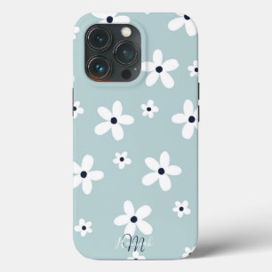 Summer Boho Blue White Daisy Blume Case-Mate iPhone Hülle