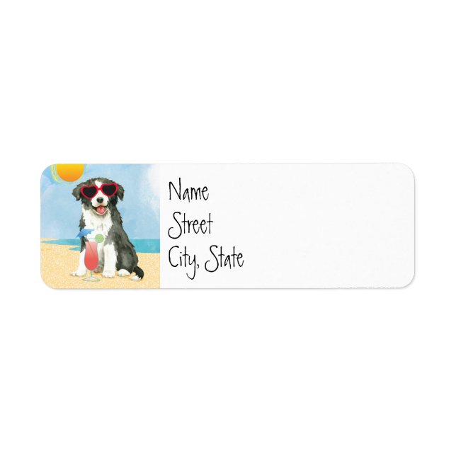 Summer Border Collie Label (Vorne)