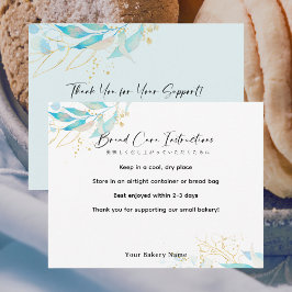 Summer Botanical Farmers Market Bread Care Dankeskarte