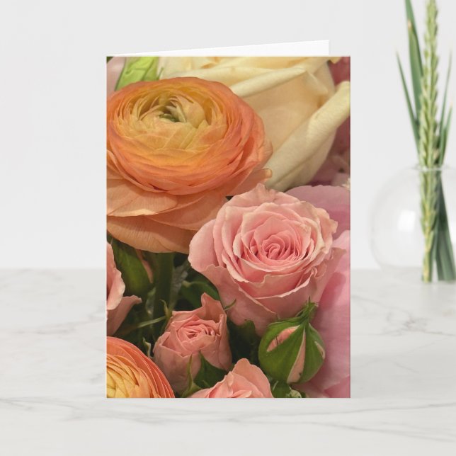 Summer Bouquet Blank Note Card (Vorderseite)