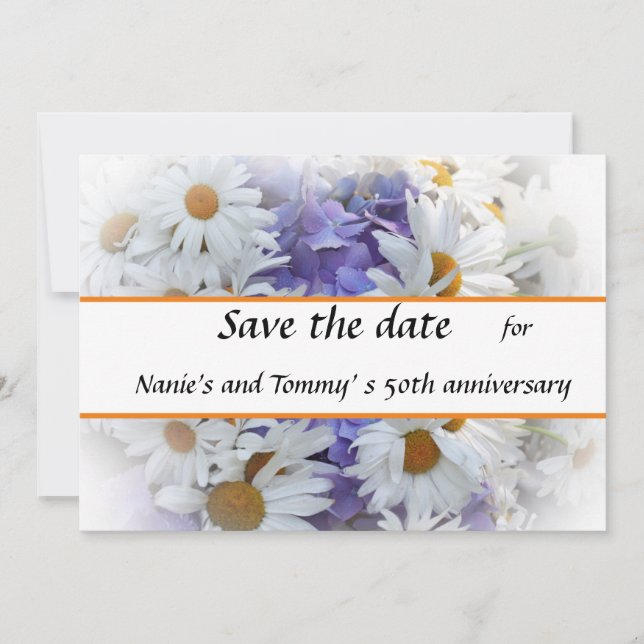 Summer Bouquet Flat Save the Date Card (Vorderseite)