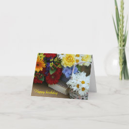 Summer Bouquet Geburtstagskarte Falten Grußkarte Karte