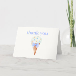 Summer Bow Star Ice Cream Baby Dusche Dankeskarte