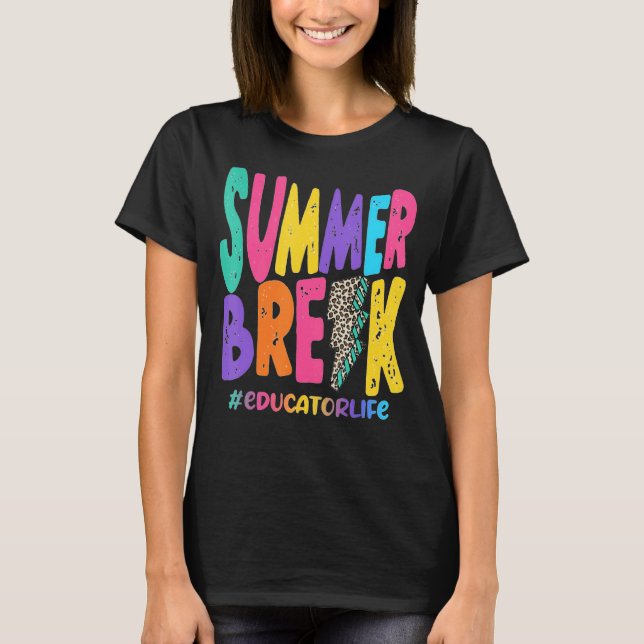 Summer Break Educational Life Sub Leopard Lehre T-Shirt (Vorderseite)