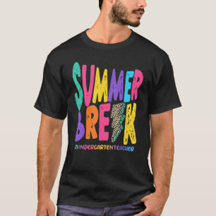 Summer Break Kindergarten Lehrer Sub Leopard Te T-Shirt