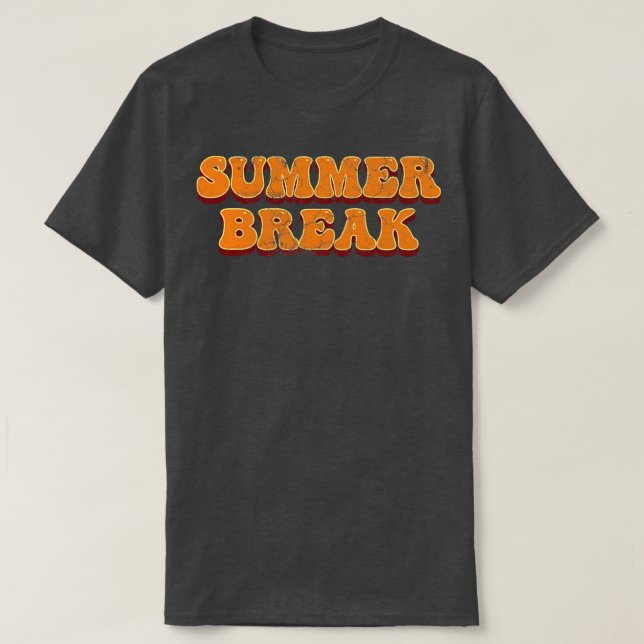 Summer Break Vintag Retro Text T-Shirt (Design vorne)
