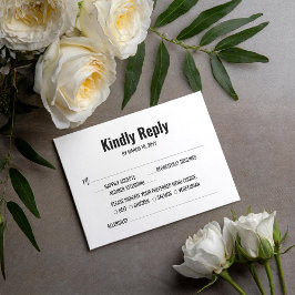 Summer Break Wedding RSVP Card Einladung