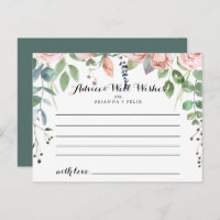 Summer Breeze Floral Wedding Advice Card