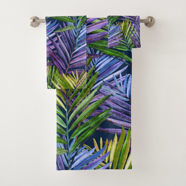 Summer Breeze Tropical Beach Palms Badhandtuch Set (Insitu)