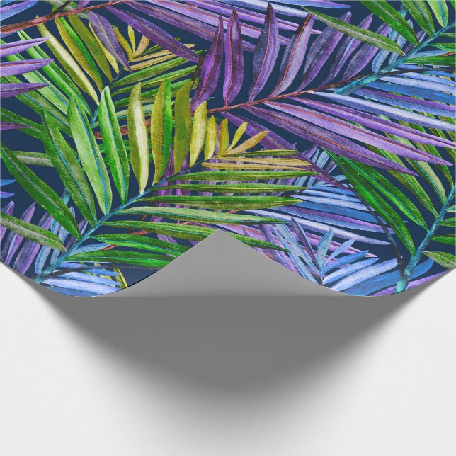 Summer Breeze Tropical Beach Palms Geschenkpapier (Ecke)