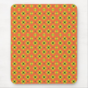 Summer Bright Orange Yellow Green Diamond Pattern Mousepad