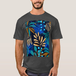 Summer Bright Seamlesstropical Blätter Pflanze Dun T-Shirt