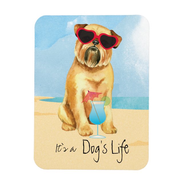 Summer Brussels Griffon Magnet (Vertikal)