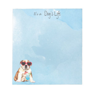 Summer Bulldog Notizblock