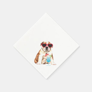 Summer Bulldog Serviette