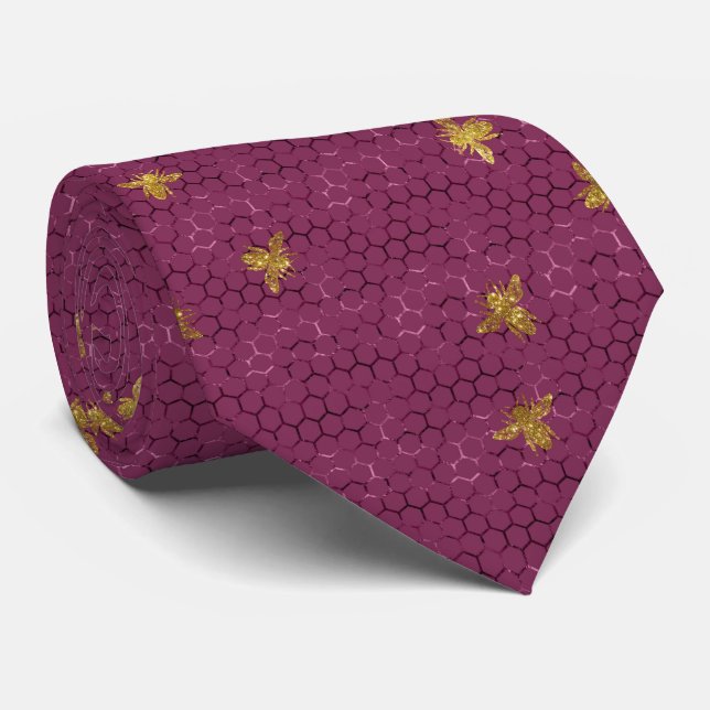 Summer Bumble Bee Neck Tie Krawatte (Gerollt)