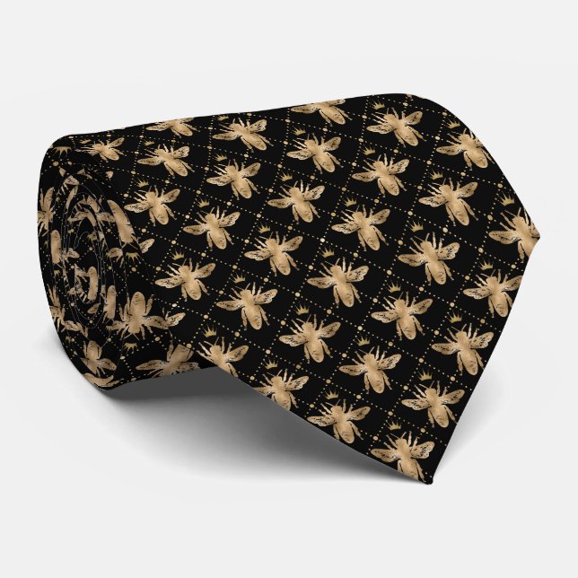 Summer Bumble Bee Neck Tie Krawatte (Gerollt)