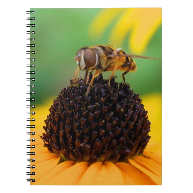 Summer Bumble Bee Notebook Notizblock (Vorderseite)