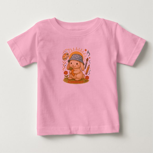 Summer Bunny Delight: Niedlicher Kids-T - Shirt (Vorderseite)