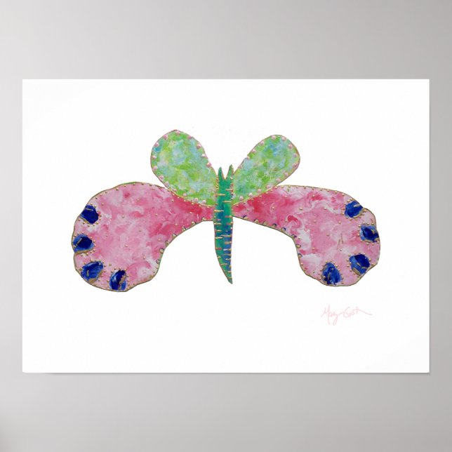 Summer Butterfly Print Poster (Vorne)