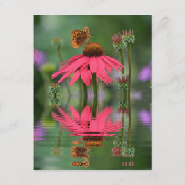 Summer Butterfly Reflection Postkarte