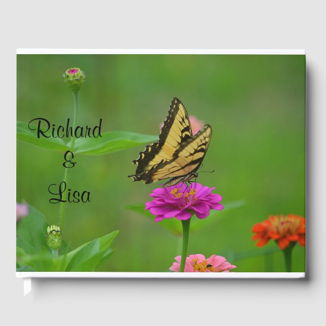 Summer Butterfly Wedding Gästebuch (Vorderseite)
