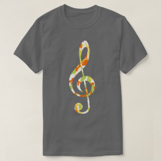 Summer Camouflage Muster Treble Clef T-Shirt