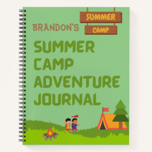 Summer Camp Adventure Journal personalisieren mit/ Notizbuch