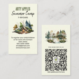 Summer Camp Business Card - Waldlanddesign Visitenkarte