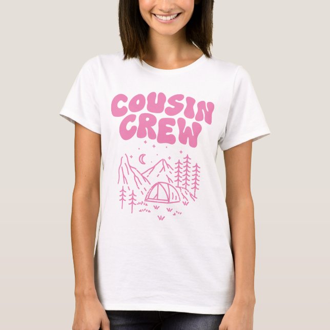 Summer Camp Cousin Crew Matching Family Wiedersehe T-Shirt (Vorderseite)