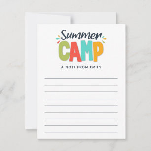 Summer Camp - eine Notiz von Kindern, die Spaß hab Mitteilungskarte
