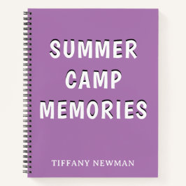 Summer Camp-Erinnerungen-Notebook Notizbuch