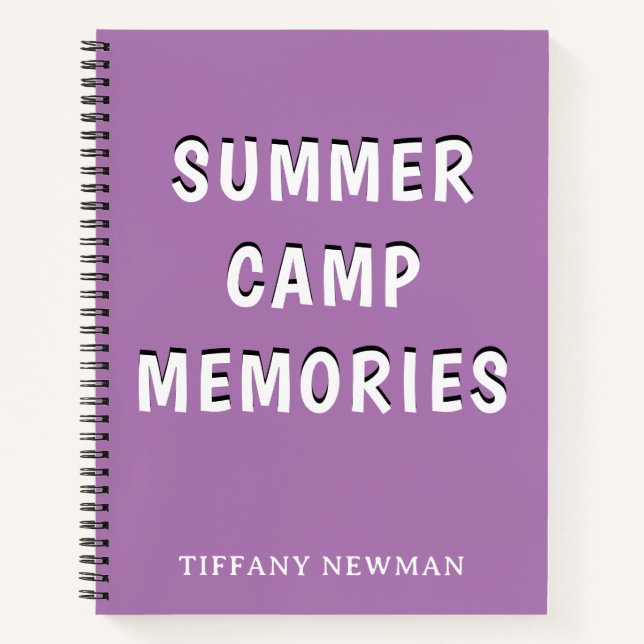 Summer Camp-Erinnerungen-Notebook Notizbuch (Vorderseite)