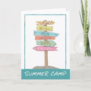 Summer Camp Fun Sign Karte