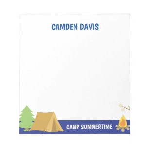 Summer Camp Personalisiert Notepad Notizblock