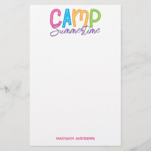 Summer Camp Personalisiert Stationierung Briefpapier