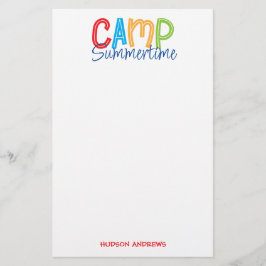 Summer Camp Personalisiert Stationierung Briefpapier