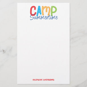 Summer Camp Personalisiert Stationierung Briefpapier