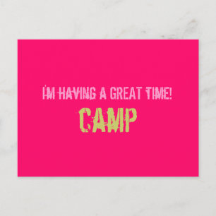 Summer Camp Postcard - Hot Pink Postkarte