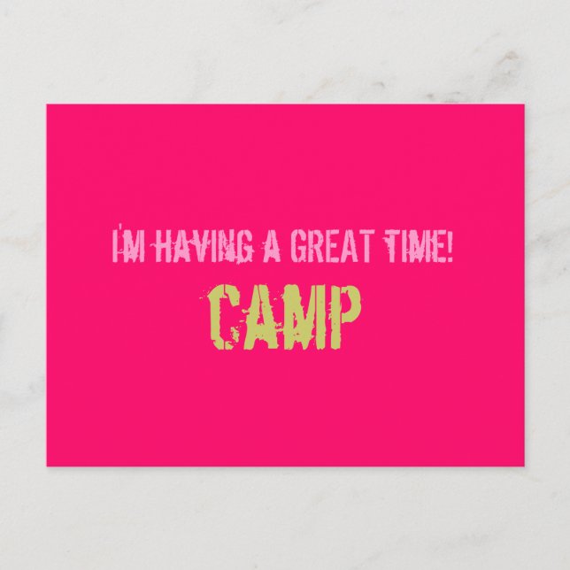 Summer Camp Postcard - Hot Pink Postkarte (Vorderseite)