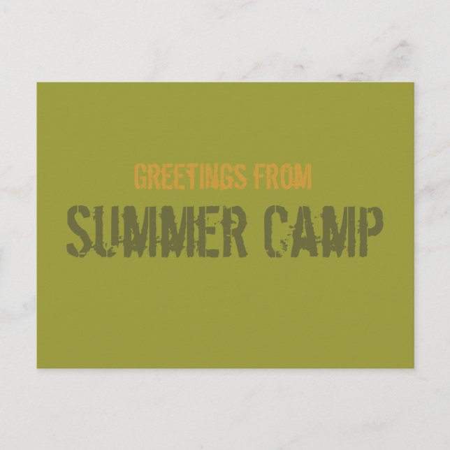 Summer Camp Postcard Postkarte (Vorderseite)