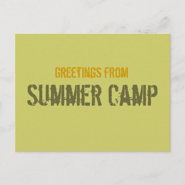 Summer Camp Postcard Postkarte (Vorderseite)