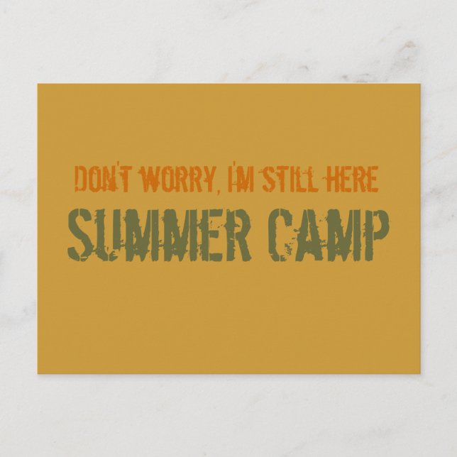 Summer Camp Postcard Postkarte (Vorderseite)